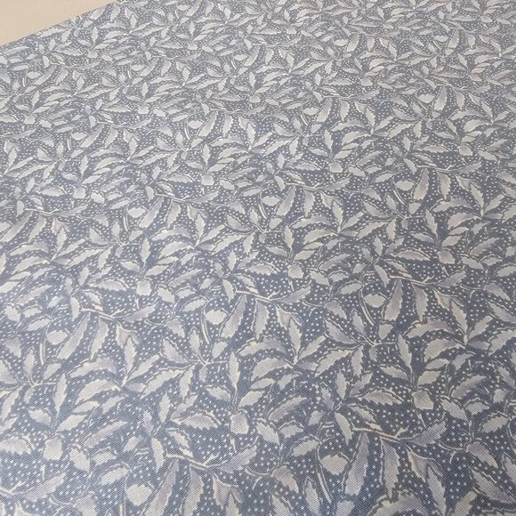 Y2K Hoffman Cotton House Blue Leaf Quilting Fabric W 41" L 98" Botanical Cotton - Picture 4 of 4